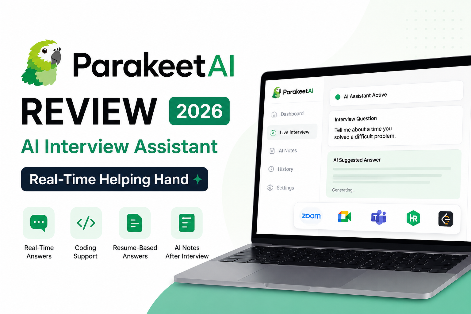 ParakeetAI Review (2026) – AI Interview Assistant + 25% Discount Code